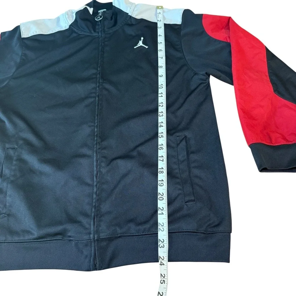 Jordan Track Jacket Full Zip Black Red‎ Gray Jumpman Logo Mens Medium